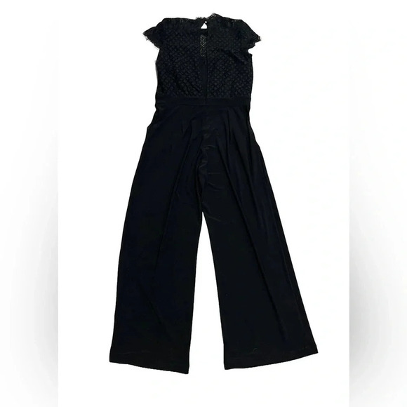 NWT! Julia Jordan Boston Proper Black Lace Wide Leg Jumpsuit. Size 8 - Picture 4 of 15
